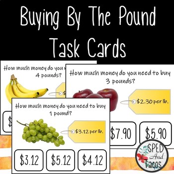 Preview of Buying By The Pound Task Cards