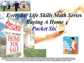 Preview of Buying a Home: Everyday Life Skills Math Series: Booklet