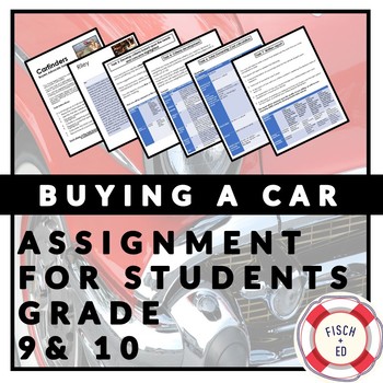 Preview of BUYING A CAR ASSIGNMENT - FINANCIAL DECISION MAKING