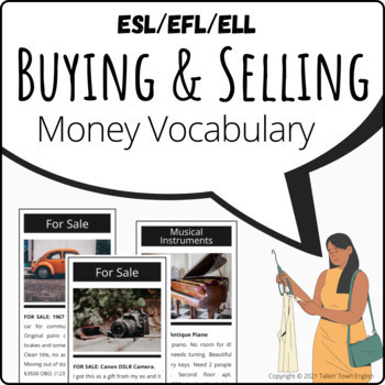 Preview of Buying and Selling Activity with Role Play Classified Ads Template for ESL, ELLs