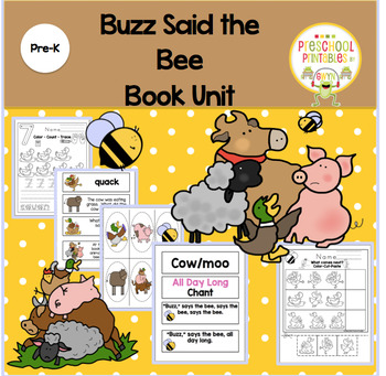 Buzz Said The Bee Book Unit - 