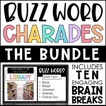 Preview of Buzz Word Charades BUNDLE - Brain Break