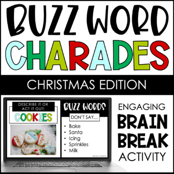Preview of Buzz Word Charades - Christmas Edition - Brain Break