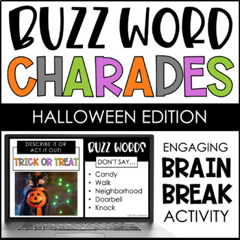 Preview of Buzz Word Charades - Halloween Edition - Brain Break