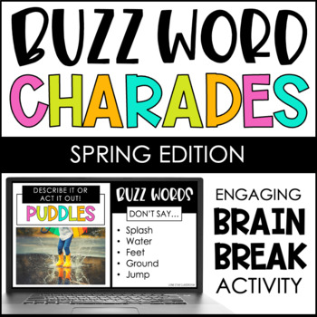 Preview of Buzz Word Charades - Spring Edition - Brain Break