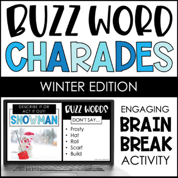 Preview of Buzz Word Charades - Winter Edition - Brain Break