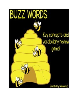 Preview of Buzz Words--Review Game using the Flipchart