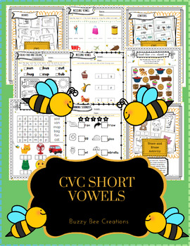Preview of Phonics | CVC Short Vowel Words | Worksheet & Activity Bundle w/EASLE