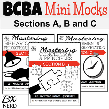 Preview of Bx Nerd _ BCBA Exam Mini Mocks BUNDLE _ Sections A, B, & C (6th Edition)