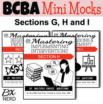 Preview of Bx Nerd _ BCBA Exam Mini Mocks BUNDLE _ Sections G, H, & I (6th Edition)
