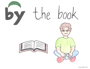 By the Book Cartoon--Printable Montessori Preposition/Grammar/Idiom Cards