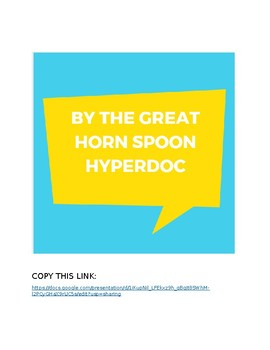 Preview of By the Great Horn Spoon Digital Novel Study