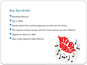 Preview of Bye Bye Birdie!