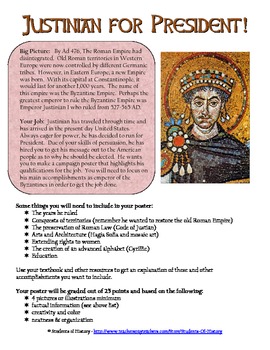 Preview of Byzantine Emperor Justinian Campaign Poster
