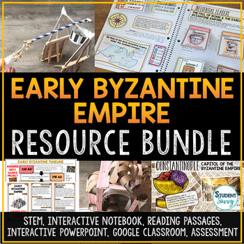 Preview of Byzantine Empire Activities Bundle - Fall of Rome Worksheets Projects Timeline