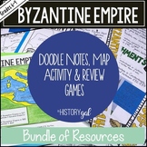 Byzantine Empire Bundle of Doodle Notes, Map Activity & Re