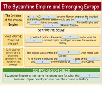 Preview of Byzantine Empire: GUIDED NOTES - Digital & Printable