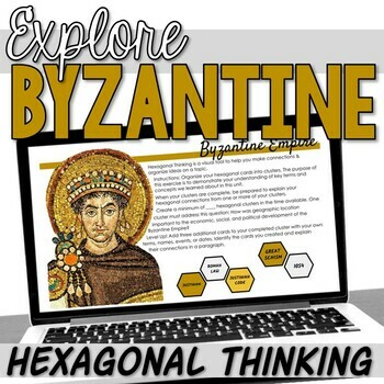 Preview of Byzantine Empire Hexagonal Thinking Activity Digital