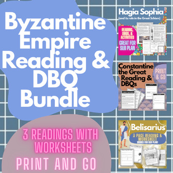 Preview of Byzantine Empire Independent Readings and Questions (Bundle of 3)