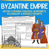 Byzantine Empire:  Informational Passages, Worksheets, & R