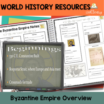 Preview of Byzantine Empire Overview Presentation and Note Sheets
