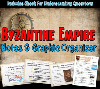 Preview of Byzantine Empire PowerPoint Notes Graphic Organizer