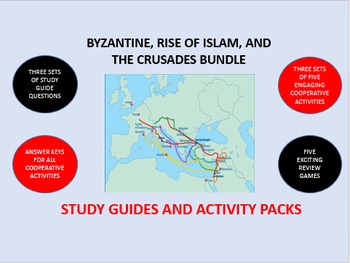 Preview of Byzantine Empire, Rise of Islam, Crusades Bundle: Study Guide/Activity Packs