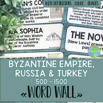 Preview of Byzantine Empire, Russia, Turkey Word Wall