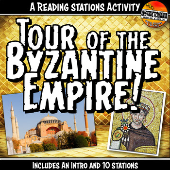 Preview of Byzantine Empire Tour Stations: Reading Centers Activity with Graphic Organizer