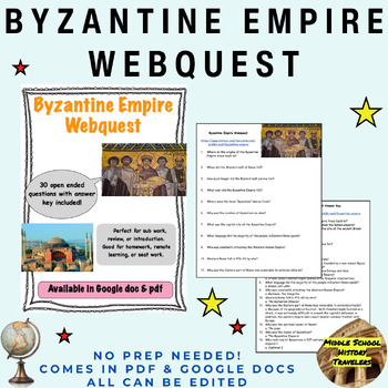 Preview of Byzantine Empire Webquest (Eastern Roman Empire)