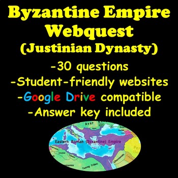 Preview of Byzantine Empire Webquest (Justinian Dynasty)