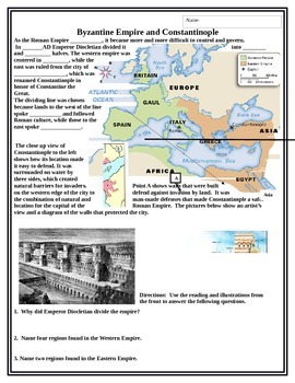 Preview of Byzantine Empire reading and map