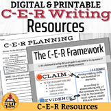 C-E-R (claim, evidence, reasoning) Writing Bundle | Printa