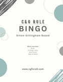 C&G Rule Bingo -- Orton Gillingham Based Bingo