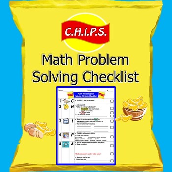 Preview of C.H.I.P.S. Math Word Problem Solving Strategy - CHECKLIST