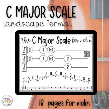 Double Bass Major Scale Sheet - two octave scales by Jennifer Pappal