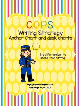 Preview of C.O.P.S. Writing Strategy Anchor and Desk Charts