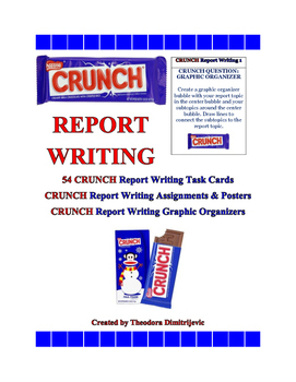 Preview of C.R.U.N.C.H. Report Writing Bundle (Includes 54 Task Cards) ELA-Literacy.W.5.2