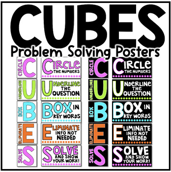 Preview of CUBES Problem Solving Postes