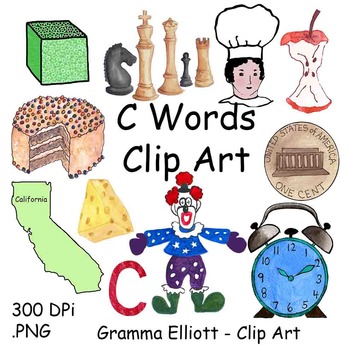Preview of Letter C Clip Art in Realistic style 300 Dpi PNG