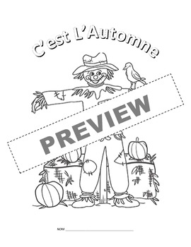 C'est L'automne - Booklet by French Elementary Resources | TpT