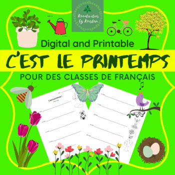 Preview of C'est le printemps - French Vocabulary Worksheet