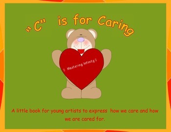 Preview of C is For Caring FREEBIE Art Book/Emergent Reader Valentine's Day