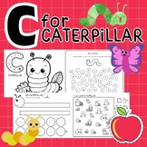 C is for CATERPILLAR, fun activities for kindergarten, Alp