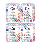 C is for Caffeine Teacher Gift Tags