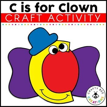 Letter C Craft | Clown Craft | Alphabet Crafts | Uppercase Letter ...