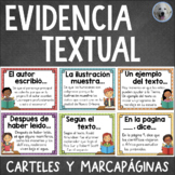 EVIDENCIA TEXTUAL Citing Text Evidence SPANISH Posters Bookmarks