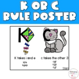 C or K Spelling Rule Poster