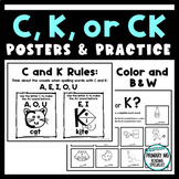 C or K Spelling Rules Worksheets and Posters | Final CK Sp