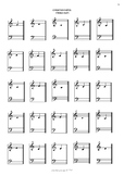 C position notes - treble clef and bass clef